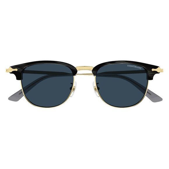 NEW MONTBLANC SUNGLASSES GOLD BLUE WOMEN EYEWEAR MONTBLANC MB0364S 003